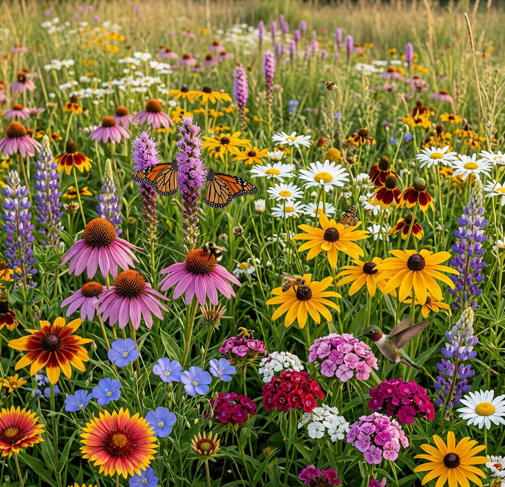 Wildflower Mix ALL PERENNIAL Pollinator Garden Bee Meadow Flowers 1000+ Seeds!