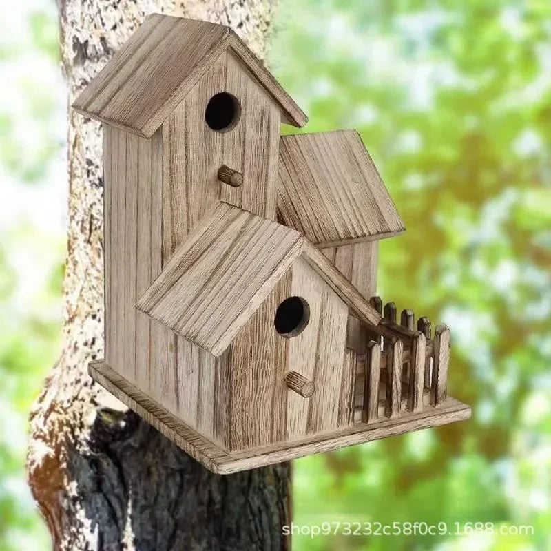 Bird House, Outdoor Nesting Box for Wild Bird Viewing