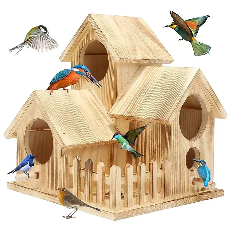 Bird House, Outdoor Nesting Box for Wild Bird Viewing