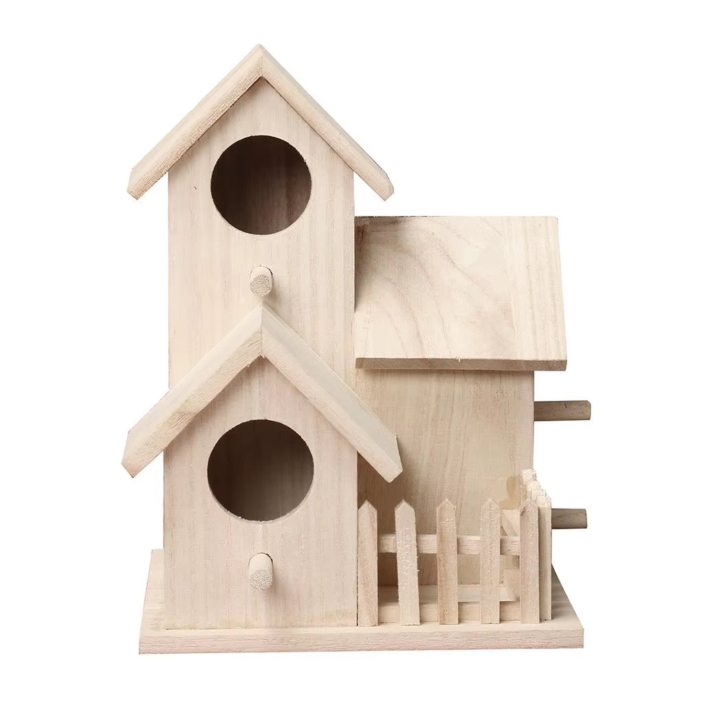 Wooden Bird Houses Bluebirds Home Small Bird House for outside Garden Unfinished Bird Houses to Paint for Bird Watching