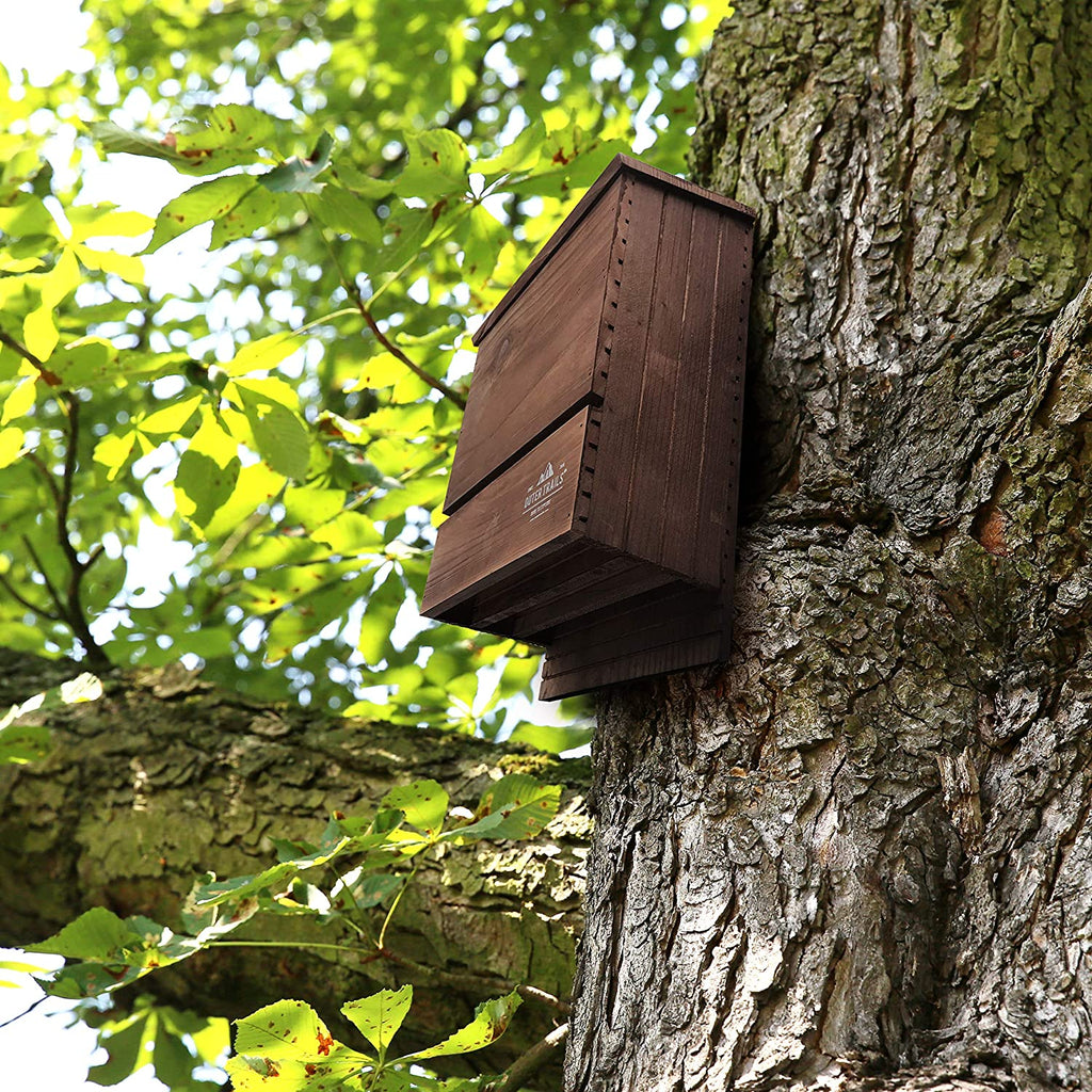 Outer Trails Outdoor Bat House, All Natural Cedar Wood, 3 Chamber